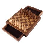 Magnetic 10" Wooden Chess Set for Travel