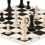 Foldable Silicone Chess Set with Travel Bag