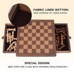 Magnetic 10" Wooden Chess Set for Travel