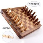 Magnetic 10" Wooden Chess Set for Travel
