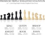 Premium Mahogany Folding Chess Set with Extra Queens