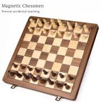 15" Magnetic Wooden Chess Set with Extra Queens