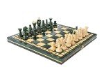 Wooden Chess Set with Vintage Carved Pieces - 14