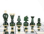 Wooden Chess Set with Vintage Carved Pieces - 14