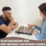 Vintage 15" Metal Chess Set for Family Fun