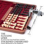 Premium Mahogany Folding Chess Set with Extra Queens