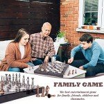 Retro Metal Chess Set with Travel Board