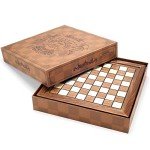 Magnetic Wooden Chess Set with Storage Drawers