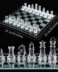 Stylish 10" Glass Chess Set for All Ages