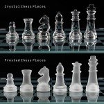 Stylish 10" Glass Chess Set for All Ages