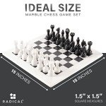 Marble Chess Set with Storage Box - 15 Inches