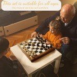 Elegant 11" Wooden Chess Set with Storage