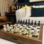 Elegant 11" Wooden Chess Set with Storage