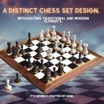 Elegant 11" Wooden Chess Set with Storage