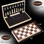 Magnetic Wooden Chess Set with Extra Queens