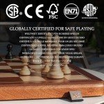 Premium Mahogany Folding Chess Set with Extra Queens