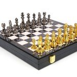 Marble Metal Chess Set for Travel and Play