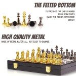 Marble Metal Chess Set for Travel and Play