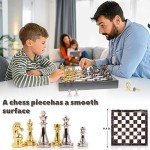 Marble Metal Chess Set for Travel and Play