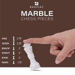 Marble Chess Set - 12 Inch Grey & White