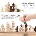 15-Inch Wooden Folding Chess and Checkers Set