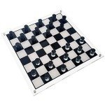 Clear 3D Luxe Acrylic Checkers Set