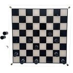 Clear 3D Luxe Acrylic Checkers Set