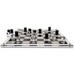 Clear 3D Luxe Acrylic Checkers Set