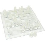 10-Inch Elegant Glass Chess Set