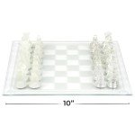 10-Inch Elegant Glass Chess Set