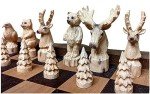 Bridge Collection Forest Crowd Wooden Chess Set