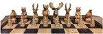 Bridge Collection Forest Crowd Wooden Chess Set