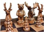 Bridge Collection Forest Crowd Wooden Chess Set