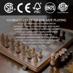 15-Inch Wooden Folding Chess and Checkers Set