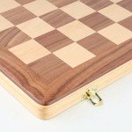 15-Inch Magnetic Wooden Chess Set with Extra Queens