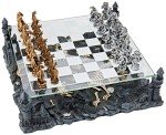 15" 3D Dragon Chess Set - Bronze & Silver