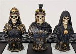 Gothic Fantasy Skull Knights Chess Set with Board