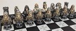 Gothic Fantasy Skull Knights Chess Set with Board