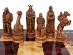 Norse Viking Chess Set with Cherry Board 18