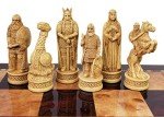 Norse Viking Chess Set with Cherry Board 18