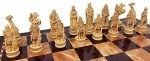 Norse Viking Chess Set with Cherry Board 18