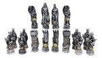 King Arthur Dragon Chess Set with Frosted Glass Board