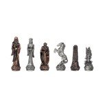 Fantasy Chess & Checkers Set with Pewter Pieces