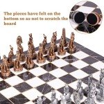 Egyptian Style 15" Chess Set with Folding Board