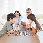 Egyptian Style 15" Chess Set with Folding Board