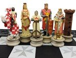 Medieval Crusades Chess Set with Maltese Board