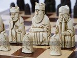 Berkeley Isle of Lewis Chess Set - Cream & Red