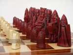 Berkeley Isle of Lewis Chess Set - Cream & Red