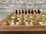 Berkeley Mini Isle of Lewis Chess Set – Cream & Red