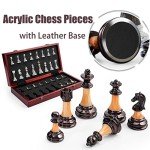 Large Wooden Folding Chess Set with Weighted Pieces